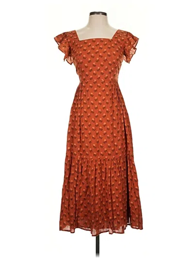 Pre-owned Madewell Casual Dress In Orange