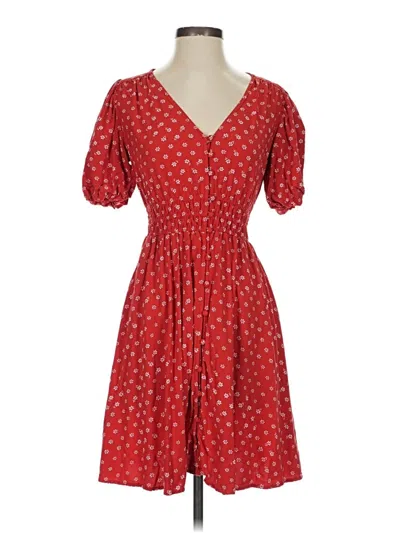 Pre-owned Madewell Casual Dress In Red