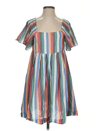 Pre-owned Madewell Casual Dress In Teal
