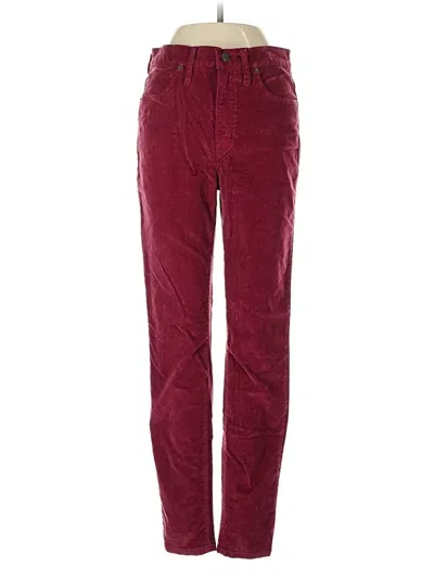 Pre-owned Madewell Casual Pants In Burgundy