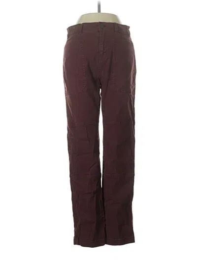 Pre-owned Madewell Casual Pants In Burgundy