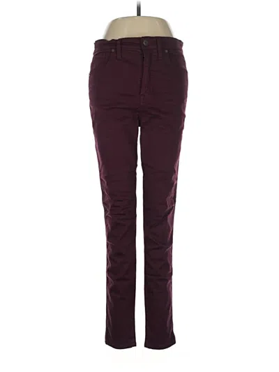 Pre-owned Madewell Casual Pants In Burgundy