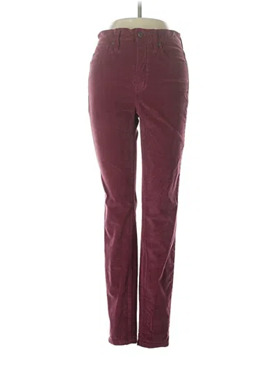 Pre-owned Madewell Casual Pants In Burgundy