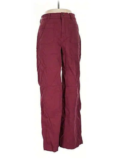 Pre-owned Madewell Casual Pants In Burgundy