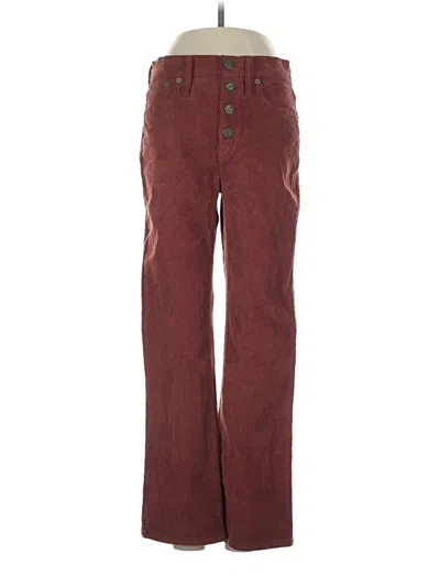 Pre-owned Madewell Casual Pants In Burgundy