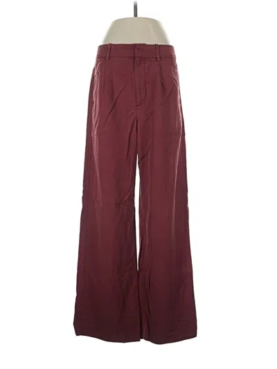 Pre-owned Madewell Casual Pants In Burgundy