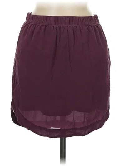 Pre-owned Madewell Casual Skirt In Burgundy