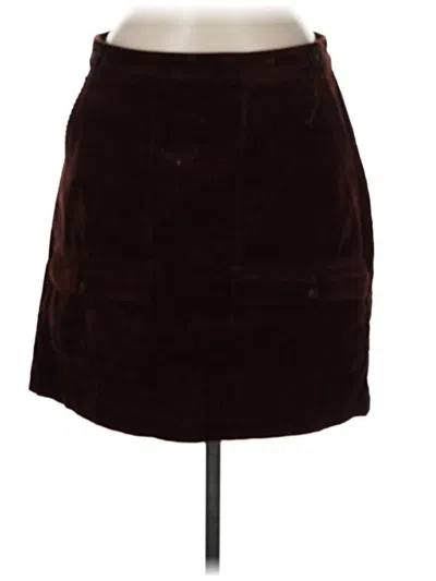 Pre-owned Madewell Casual Skirt In Burgundy