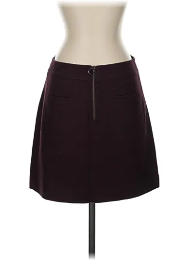 Pre-owned Madewell Casual Skirt In Burgundy