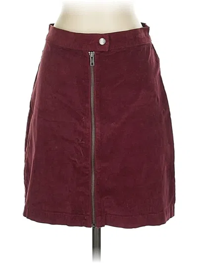 Pre-owned Madewell Casual Skirt In Burgundy