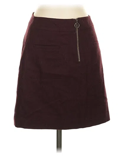 Pre-owned Madewell Casual Skirt In Burgundy