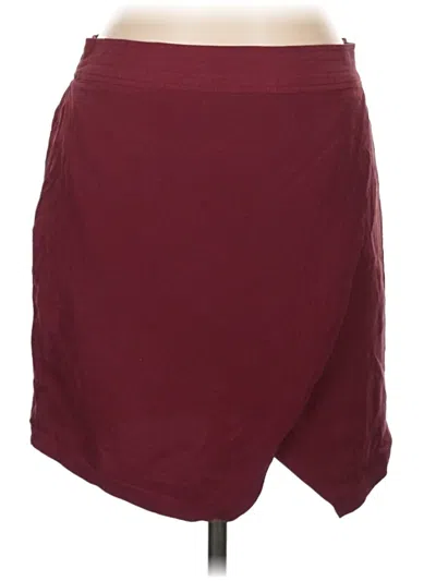 Pre-owned Madewell Casual Skirt In Burgundy