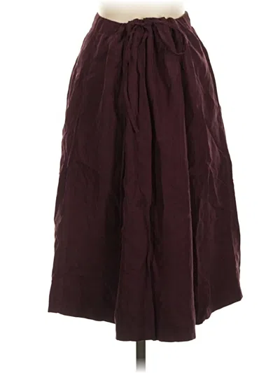 Pre-owned Madewell Casual Skirt In Burgundy