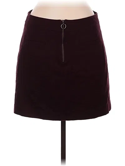 Pre-owned Madewell Casual Skirt In Burgundy