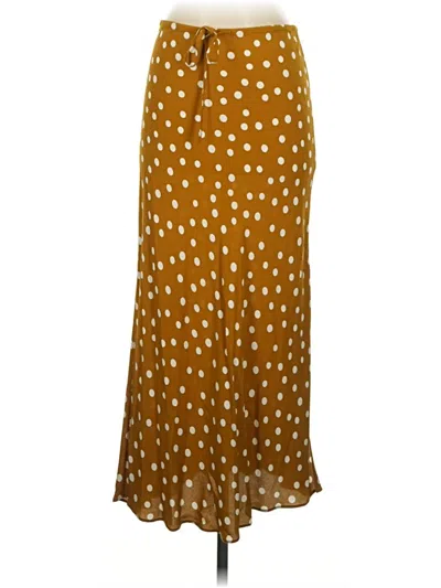 Pre-owned Madewell Casual Skirt In Gold
