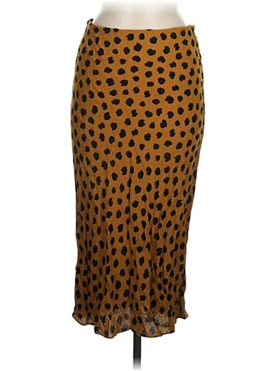 Pre-owned Madewell Casual Skirt In Gold