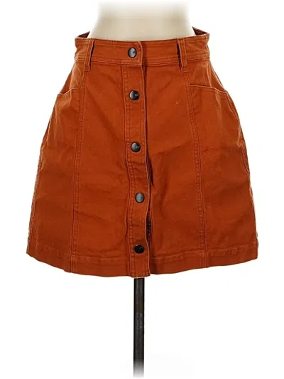 Pre-owned Madewell Casual Skirt In Orange