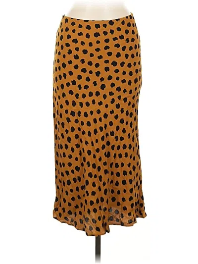 Pre-owned Madewell Casual Skirt In Orange