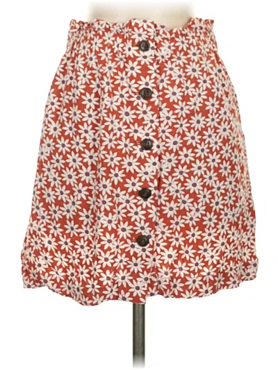 Pre-owned Madewell Casual Skirt In Orange