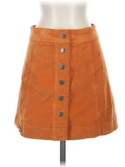 Pre-owned Madewell Casual Skirt In Orange