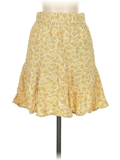 Pre-owned Madewell Casual Skirt In Yellow