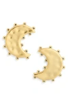 Madewell Celestial Moon Statement Stud Earrings In Vintage Gold