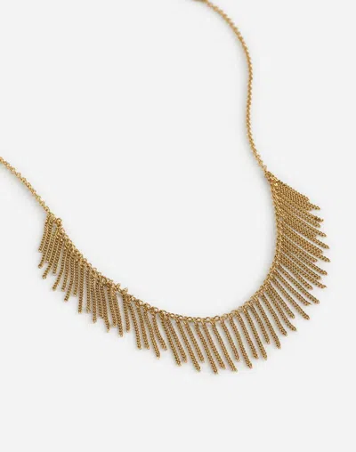 Madewell Chain Fringe Choker Necklace In Gold