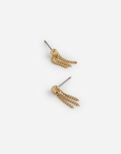 Madewell Chain Fringe Stud Earrings In Gold