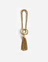 Madewell Chain Tassel Bag Charm In Polished Bronze