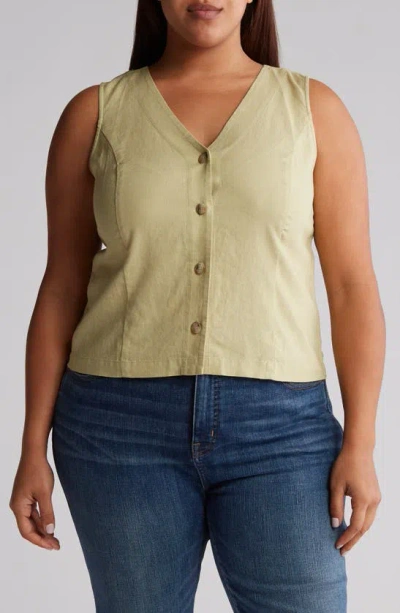 Madewell Chantelle Sleeveless Top In Pale Lichen