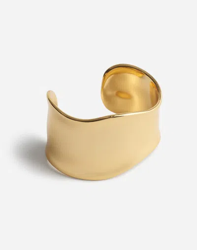 Madewell Chunky Dome Cuff Bracelet In Gold