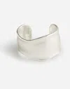 Madewell Chunky Dome Cuff Bracelet In Light Silver Ox
