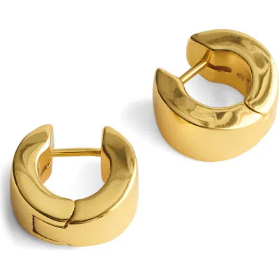 Madewell Chunky Huggie Hoop Earrings In Gold