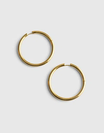 Madewell Chunky Large Hoop Earrings In Gold