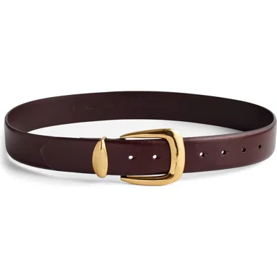 Madewell Chunky Leather Belt In Brown