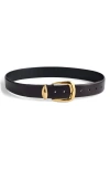 Madewell Chunky Leather Belt In True Black