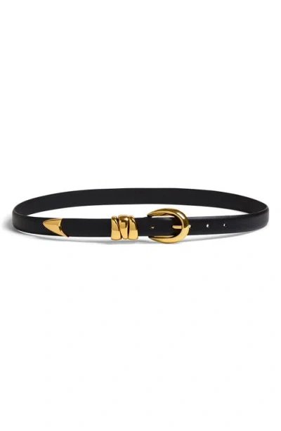Madewell Chunky Metal Leather Belt