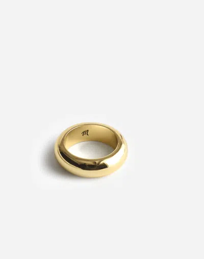 Madewell Chunky Round Statement Ring In Pale Gold