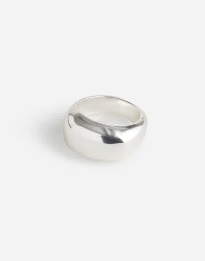Madewell Chunky Sculptural Ring In Light Silver Ox