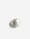 Madewell Chunky Seashell Ring In Light Silver Ox
