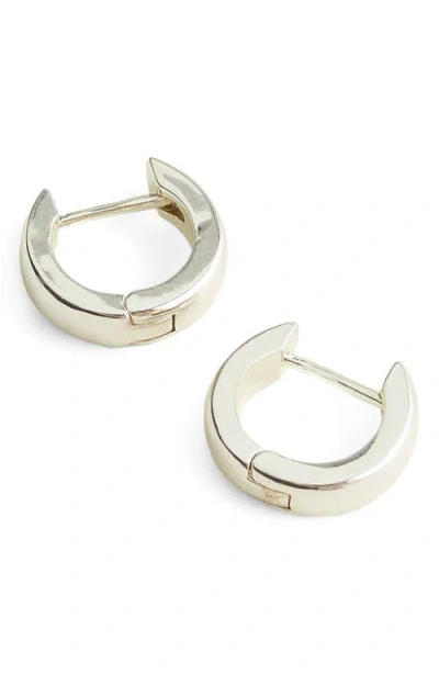 Madewell Classic Huggie Hoop Earrings In Silver