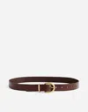 Madewell Classic Leather Belt In Cherry Wood