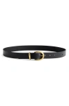 Madewell Classic Leather Belt In True Black