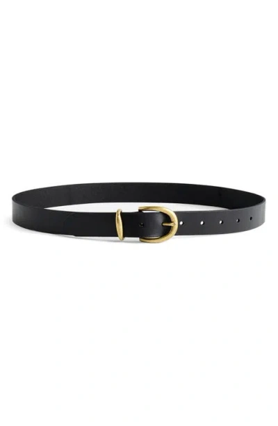 Madewell Classic Leather Belt In True Black