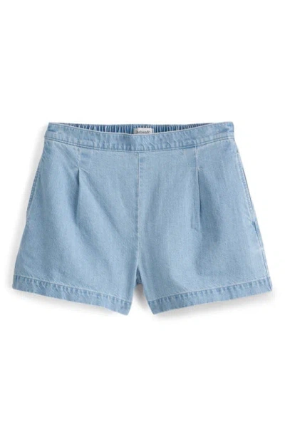 Madewell Clean Denim Pull-on Shorts In Blue