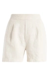 Madewell Clean Linen Pull On Shorts In Natural Undyed