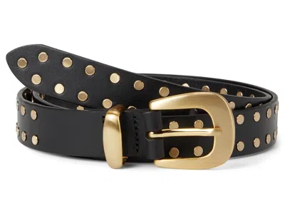 Madewell Clean Western Flat Stud Belt Women's Belts True Black: Sm, Leather