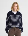 Madewell Cloudsoft Polo Sweater In Blue