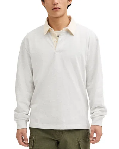 Madewell Club Cotton Striped Polo In Neutral