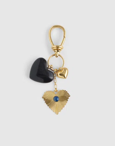 Madewell Cluster Heart Bag Charm In Black